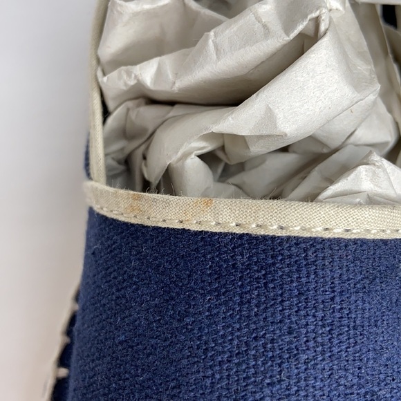 Toni Pons Blue Canvas Espadrilles Tan Trim Slip-On - Picture 13 of 16